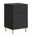 vidaXL Bedside Table Black 43 x 39.5 x 66.5 cm Engineered Wood