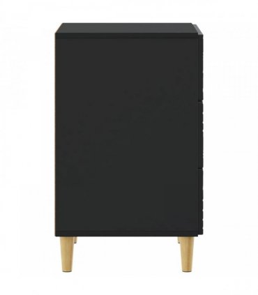 vidaXL Bedside Table Black 43 x 39.5 x 66.5 cm Engineered Wood