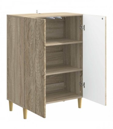vidaXL Sideboard Sonoma Oak 66 x 34.5 x 90 cm Engineered Wood — V0672202738