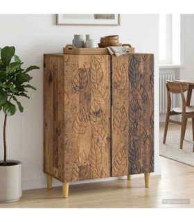 vidaXL Sideboard Old Wood 66 x 34.5 x 90 cm Engineered Wood — V0672202741
