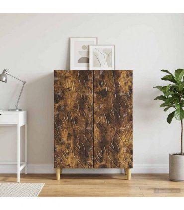 vidaXL Sideboard Smoked Oak 66 x 34.5 x 90 cm Engineered Wood — V0672202743