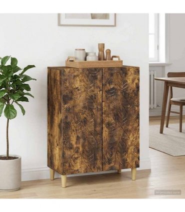 vidaXL Sideboard Smoked Oak 66 x 34.5 x 90 cm Engineered Wood — V0672202743