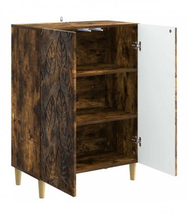 vidaXL Sideboard Smoked Oak 66 x 34.5 x 90 cm Engineered Wood — V0672202743