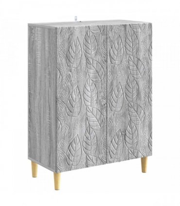 vidaXL Sideboard Grey Sonoma 66 x 34.5 x 90 cm Engineered Wood — V0672202745