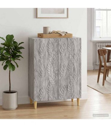 vidaXL Sideboard Grey Sonoma 66 x 34.5 x 90 cm Engineered Wood — V0672202745
