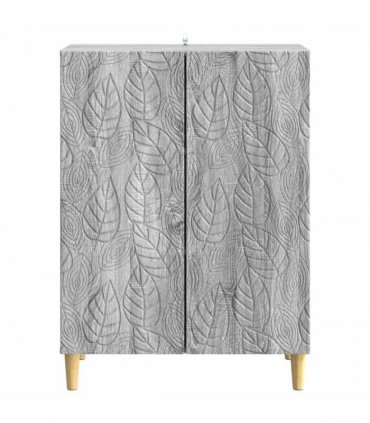 vidaXL Sideboard Grey Sonoma 66 x 34.5 x 90 cm Engineered Wood — V0672202745