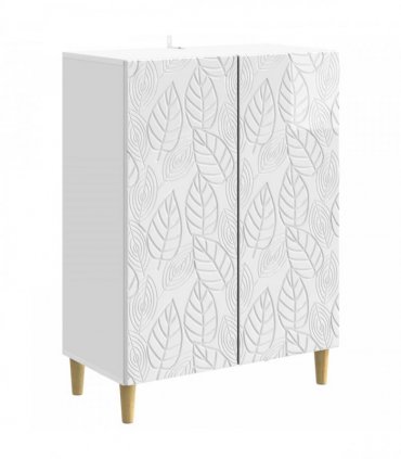 vidaXL Sideboard High Gloss White 66 x 34.5 x 90 cm Engineered Wood — V0672202746
