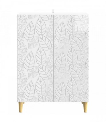 vidaXL Sideboard High Gloss White 66 x 34.5 x 90 cm Engineered Wood — V0672202746