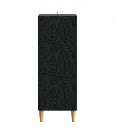 vidaXL Sideboard Black 33 x 34.5 x 90 cm Engineered Wood — V0672202749