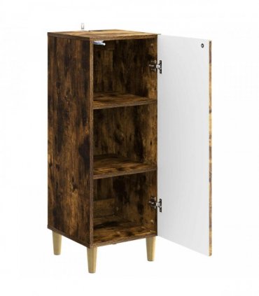 vidaXL Sideboard Smoked Oak 33 x 34.5 x 90 cm Engineered Wood — V0672202750