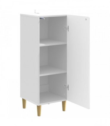 vidaXL Sideboard High Gloss White 33 x 34.5 x 90 cm Engineered Wood — V0672202751