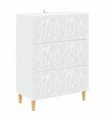 vidaXL Drawer Cabinet White 66 x 34.5 x 90 cm Engineered Wood — V0672202756