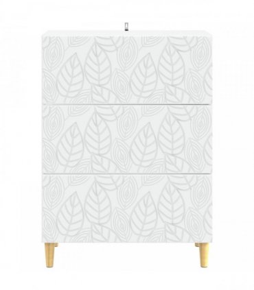 vidaXL Drawer Cabinet White 66 x 34.5 x 90 cm Engineered Wood — V0672202756