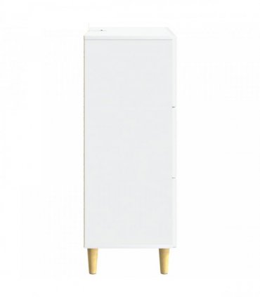 vidaXL Drawer Cabinet White 66 x 34.5 x 90 cm Engineered Wood — V0672202756