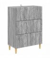 vidaXL Drawer Cabinet Grey Sonoma 66 x 34.5 x 90 cm Engineered Wood — V0672202757
