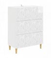 vidaXL Drawer Cabinet High Gloss White 66 x 34.5 x 90 cm — V0672202759