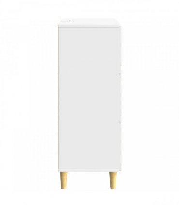 vidaXL Drawer Cabinet High Gloss White 66 x 34.5 x 90 cm — V0672202759