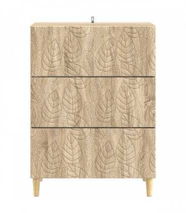vidaXL Drawer Cabinet Sonoma Oak 66 x 34.5 x 90 cm Engineered Wood — V0672202760