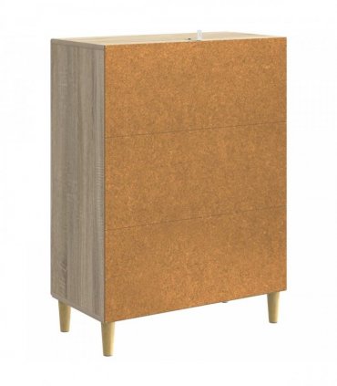 vidaXL Drawer Cabinet Sonoma Oak 66 x 34.5 x 90 cm Engineered Wood — V0672202760