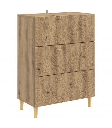vidaXL Drawer Cabinet Artisan Oak 66 x 34.5 x 90 cm Engineered Wood — V0672202761