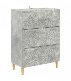 vidaXL Drawer Cabinet Concrete Grey 66 x 34.5 x 90 cm Engineered Wood — V0672202762