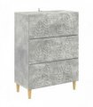 vidaXL Drawer Cabinet Concrete Grey 66 x 34.5 x 90 cm Engineered Wood — V0672202762
