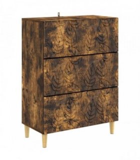 vidaXL Drawer Cabinet Smoked Oak 66 x 34.5 x 90 cm Engineered Wood — V0672202764
