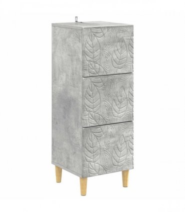 vidaXL Drawer Cabinet Concrete Grey 33 x 34.5 x 90 cm Engineered Wood — V0672202765