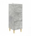 vidaXL Drawer Cabinet Concrete Grey 33 x 34.5 x 90 cm Engineered Wood — V0672202765