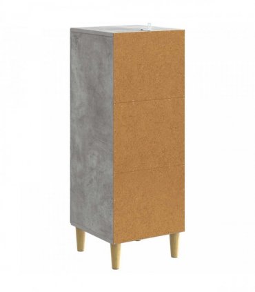 vidaXL Drawer Cabinet Concrete Grey 33 x 34.5 x 90 cm Engineered Wood — V0672202765