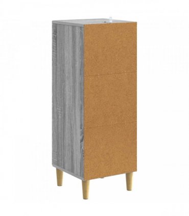 vidaXL Drawer Cabinet Grey Sonoma 33 x 34.5 x 90 cm Engineered Wood — V0672202766