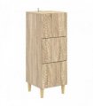vidaXL Drawer Cabinet Sonoma Oak 33 x 34.5 x 90 cm Engineered Wood — V0672202767