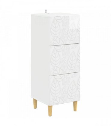 vidaXL Drawer Cabinet High Gloss White 33 x 34.5 x 90 cm — V0672202770