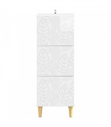 vidaXL Drawer Cabinet High Gloss White 33 x 34.5 x 90 cm — V0672202770