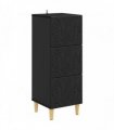 vidaXL Drawer Cabinet Black 33 x 34.5 x 90 cm Engineered Wood — V0672202771
