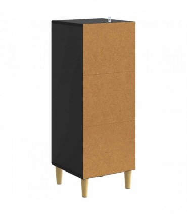 vidaXL Drawer Cabinet Black 33 x 34.5 x 90 cm Engineered Wood — V0672202771