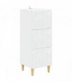 vidaXL Drawer Cabinet White 33 x 34.5 x 90 cm Engineered Wood — V0672202772