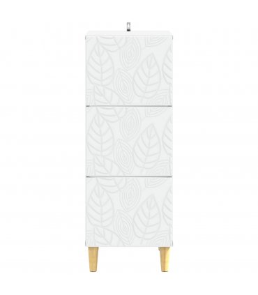 vidaXL Drawer Cabinet White 33 x 34.5 x 90 cm Engineered Wood — V0672202772