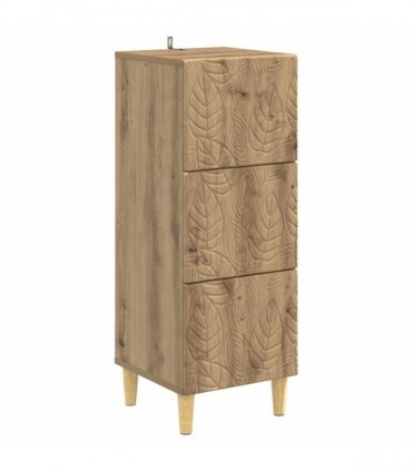 vidaXL Drawer Cabinet Artisan Oak 33 x 34.5 x 90 cm Engineered Wood — V0672202773