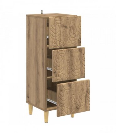 vidaXL Drawer Cabinet Artisan Oak 33 x 34.5 x 90 cm Engineered Wood — V0672202773