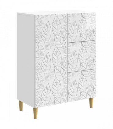 vidaXL Sideboard High Gloss White 66 x 34.5 x 90 cm Engineered Wood — V0672202774