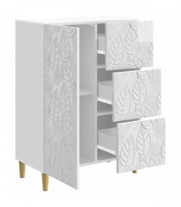 vidaXL Sideboard High Gloss White 66 x 34.5 x 90 cm Engineered Wood — V0672202774