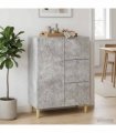 vidaXL Sideboard Concrete Grey 66 x 34.5 x 90 cm Engineered Wood — V0672202775