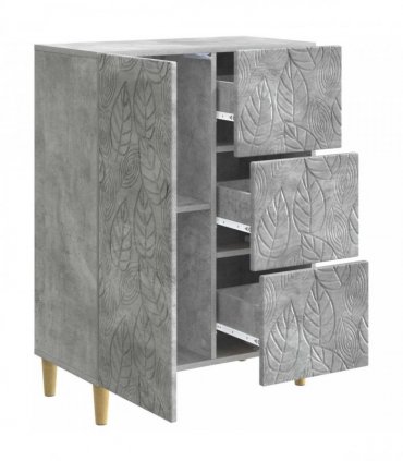 vidaXL Sideboard Concrete Grey 66 x 34.5 x 90 cm Engineered Wood — V0672202775