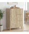 vidaXL Sideboard Sonoma Oak 66 x 34.5 x 90 cm Engineered Wood — V0672202776