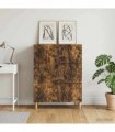 vidaXL Sideboard Smoked Oak 66 x 34.5 x 90 cm Engineered Wood — V0672202777
