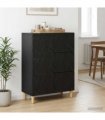 vidaXL Sideboard Black 66 x 34.5 x 90 cm Engineered Wood — V0672202778