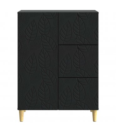 vidaXL Sideboard Black 66 x 34.5 x 90 cm Engineered Wood — V0672202778