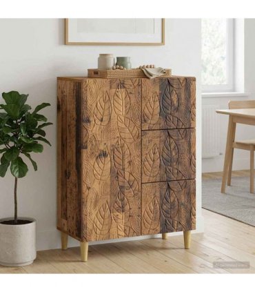 vidaXL Sideboard Old Wood 66 x 34.5 x 90 cm Engineered Wood — V0672202779