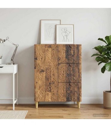 vidaXL Sideboard Old Wood 66 x 34.5 x 90 cm Engineered Wood — V0672202779